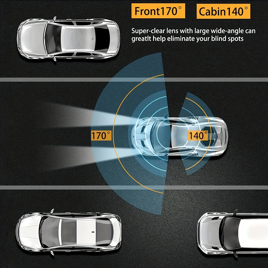1080P WIFI Dash Cam - Exterior + Interior