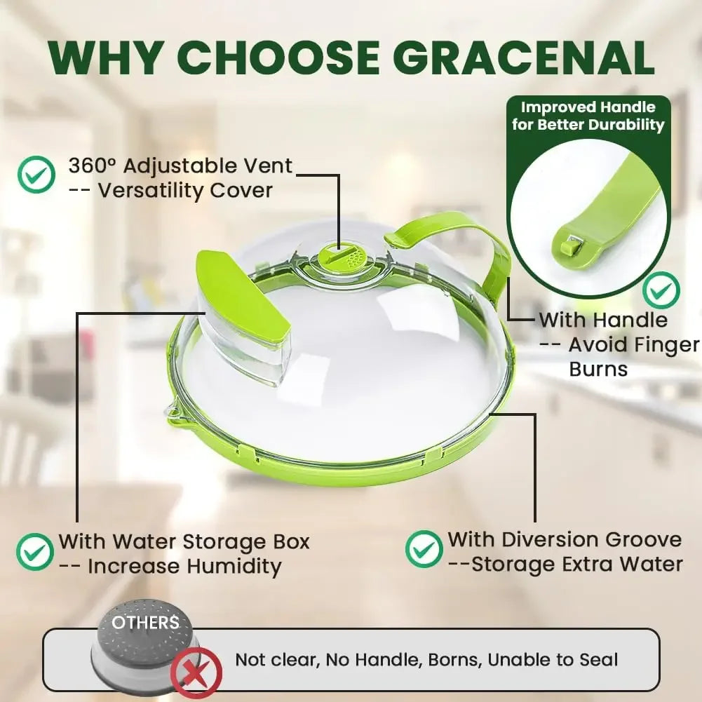 Microwave Food Cover with Steamer