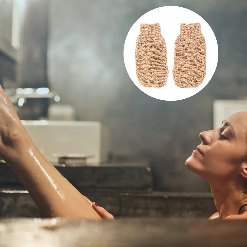 Jute/Hemp Exfoliating Bath Gloves