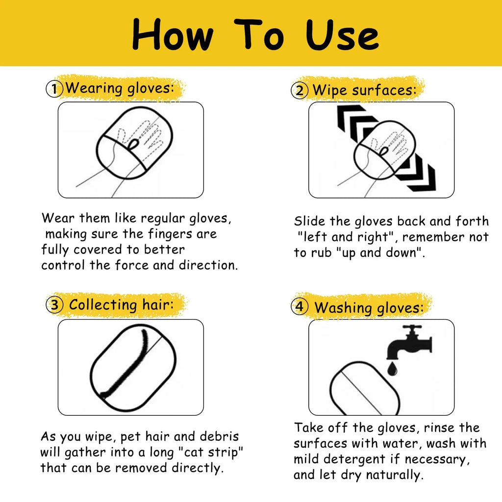 Pet Hair Removal Gloves