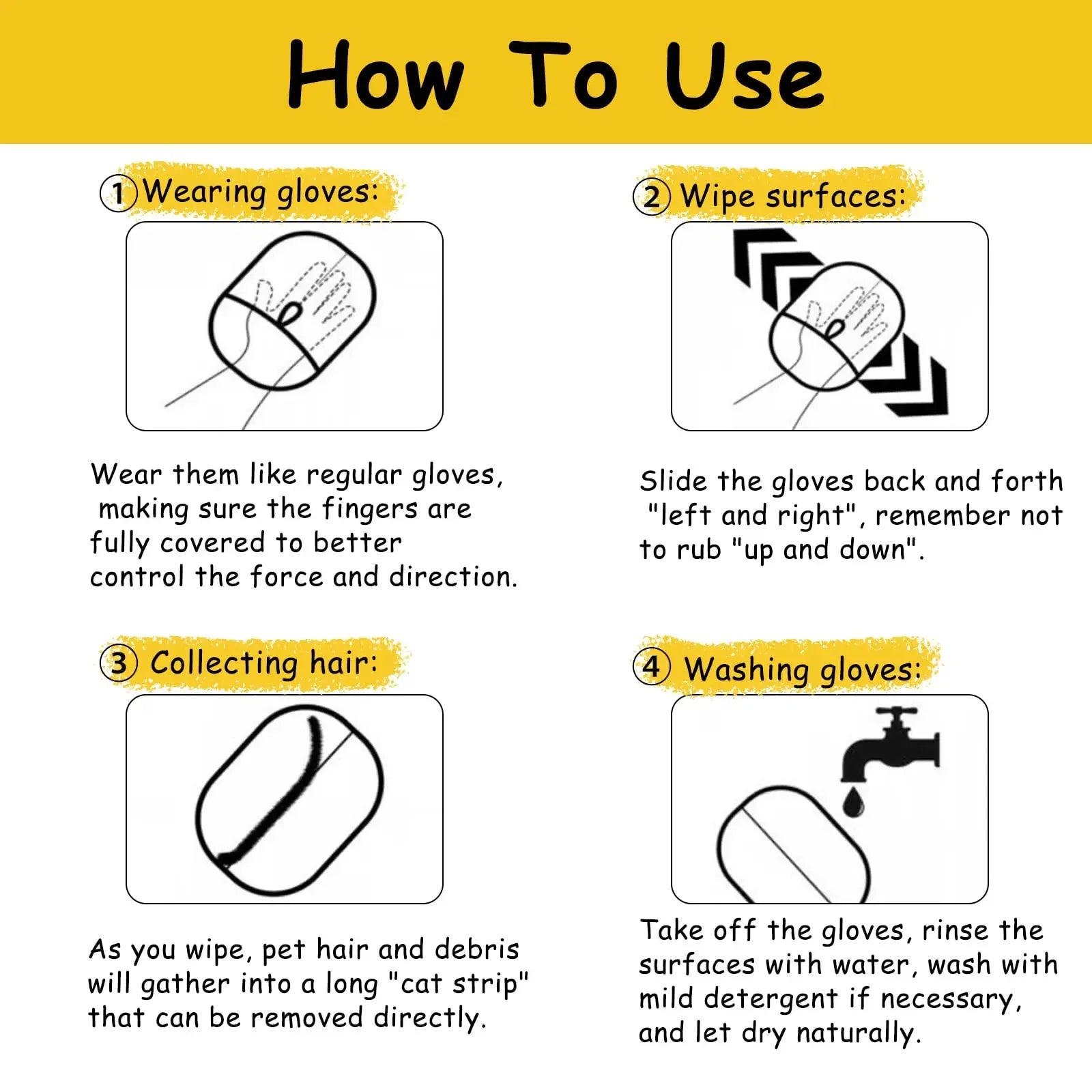 Pet Hair Removal Gloves